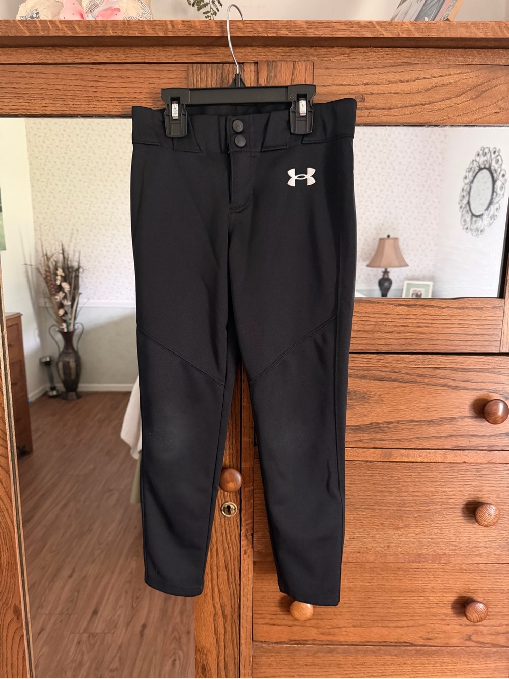 Under Armour Black YXS Tapered Baseball Pants